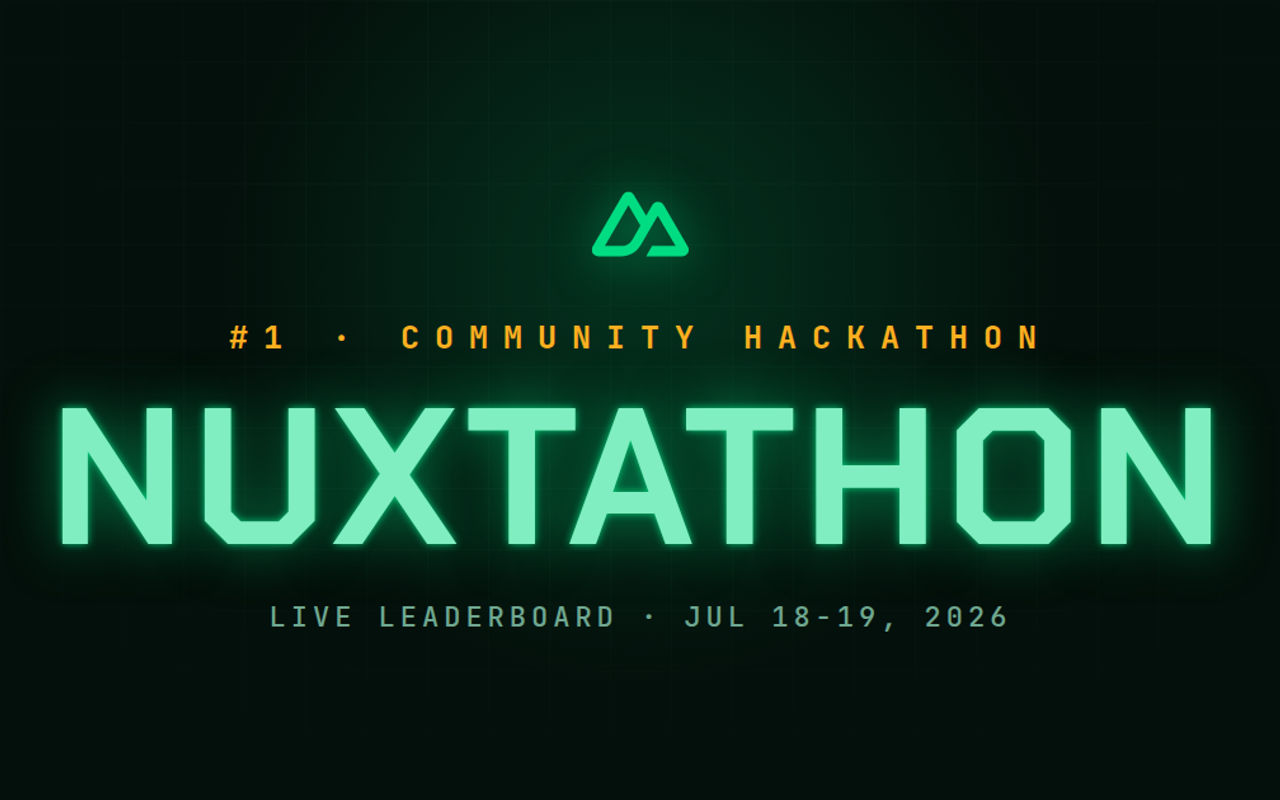 Homepage screenshot of nuxtathon.live