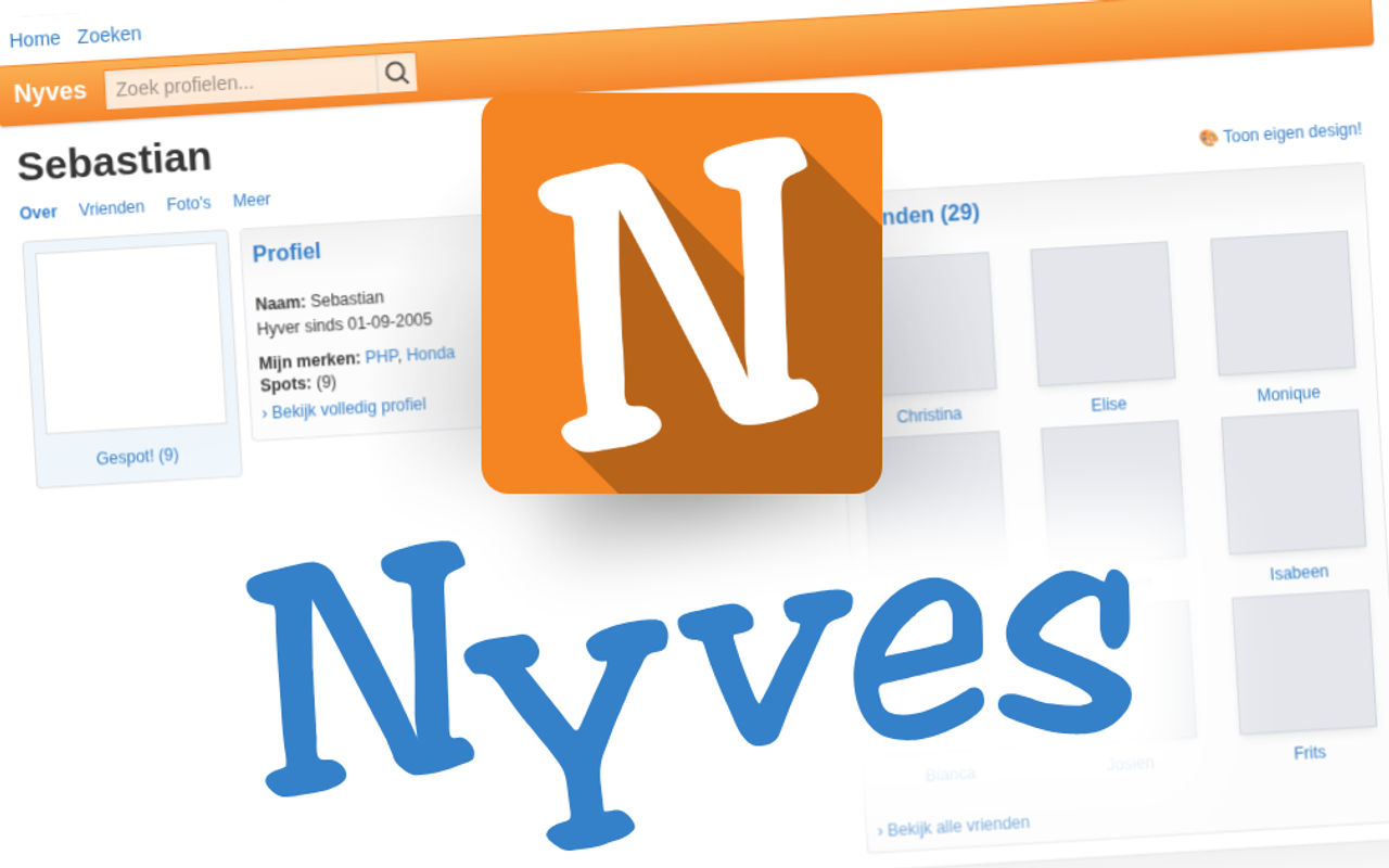 Homepage screenshot of nyves.nl