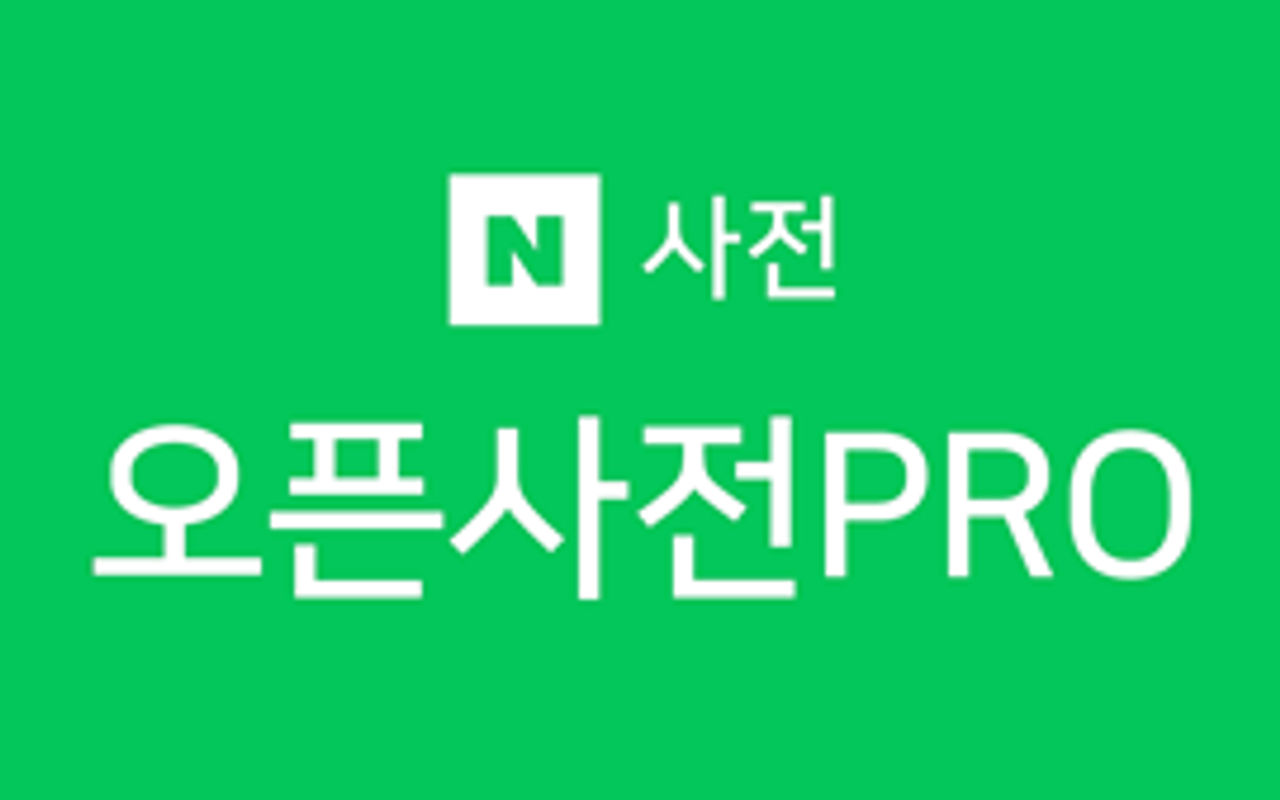 Homepage screenshot of open-pro.dict.naver.com