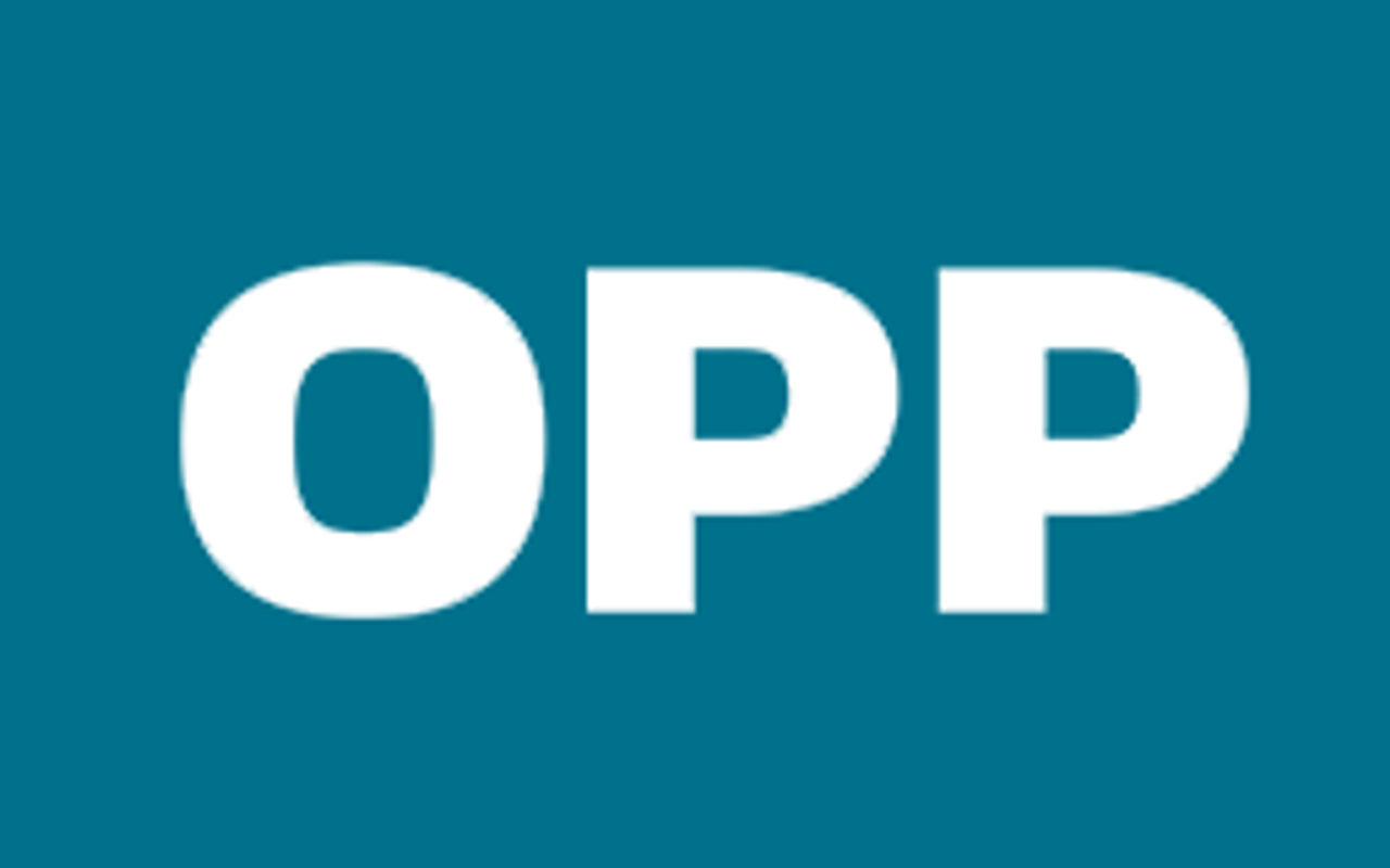 Homepage screenshot of opp.no
