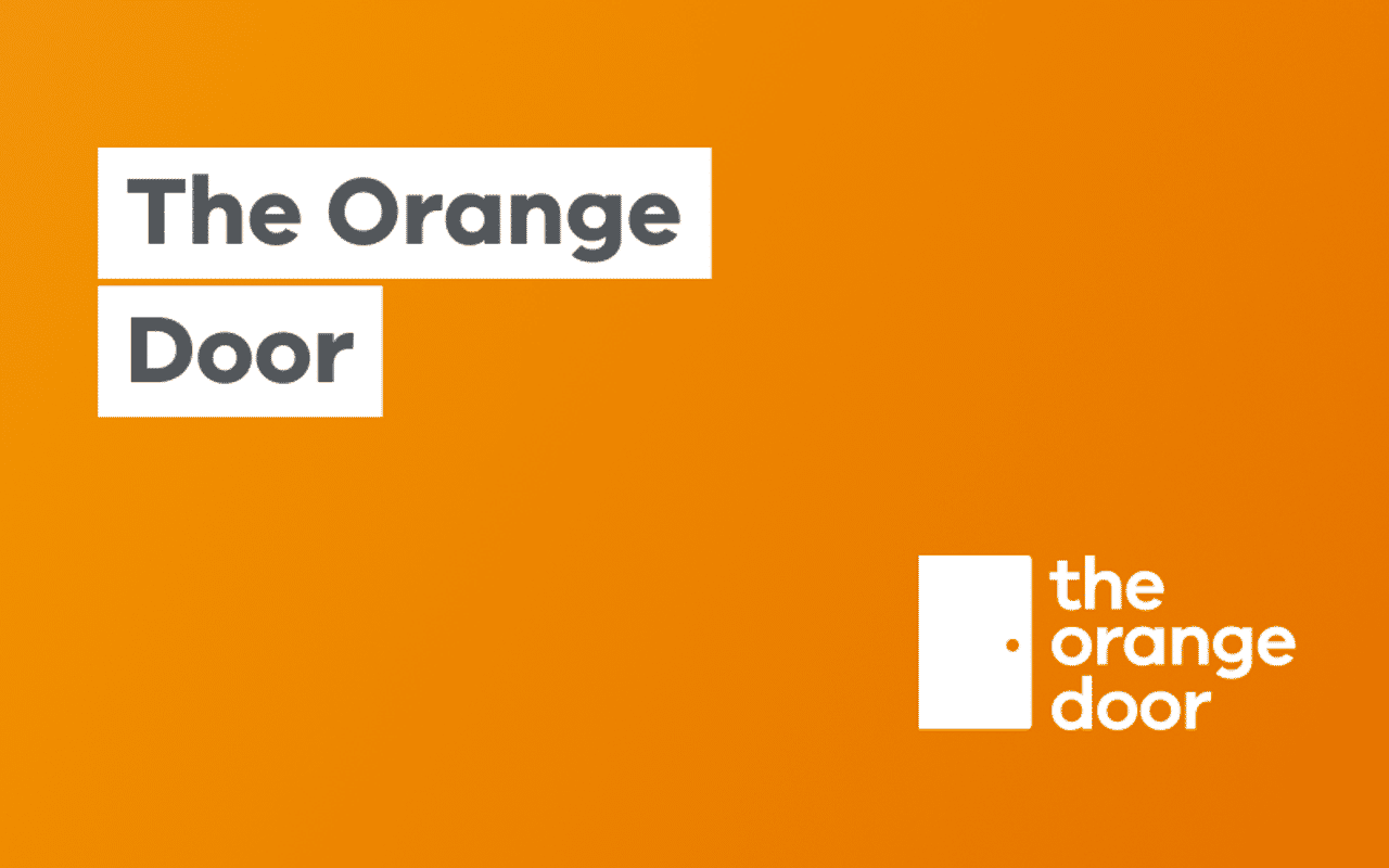 Homepage screenshot of orangedoor.vic.gov.au