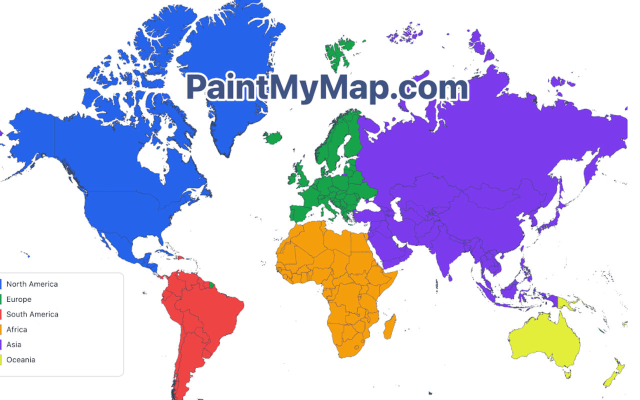 Homepage screenshot of paintmymap.com