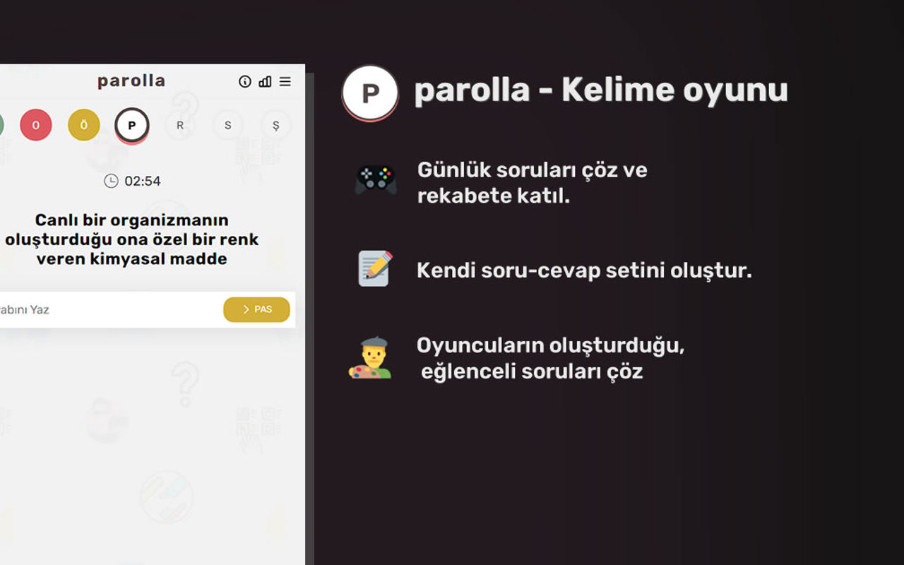 Homepage screenshot of parolla.app