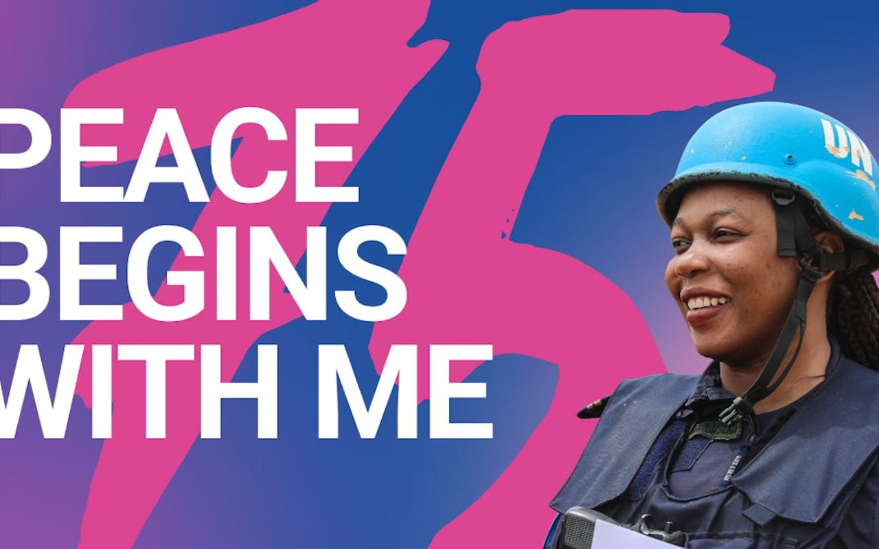 Homepage screenshot of peacebeginswithme.un.org