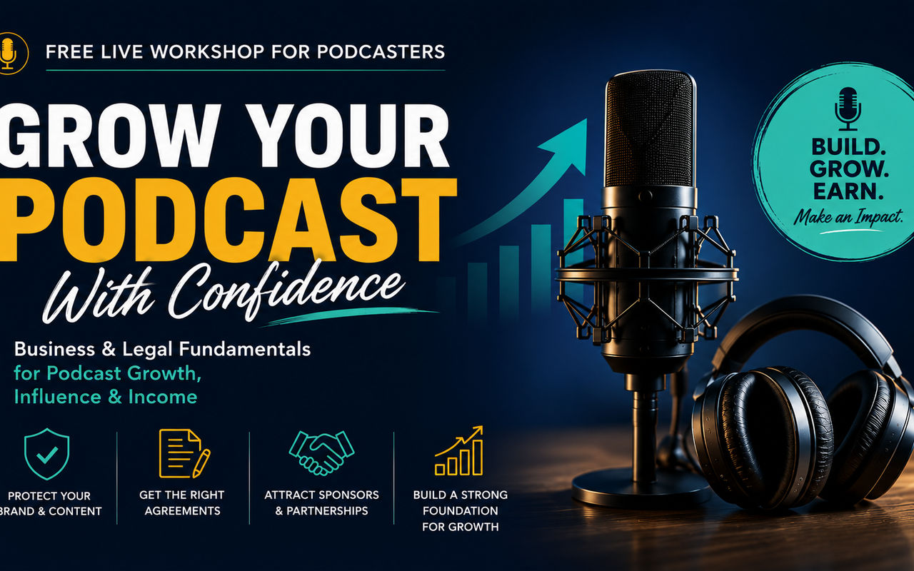 Homepage screenshot of podcastlaw.net