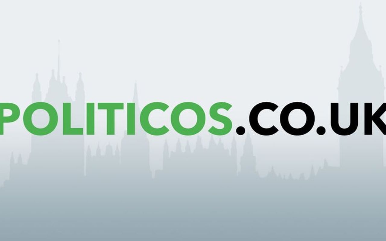 Homepage screenshot of politicos.co.uk