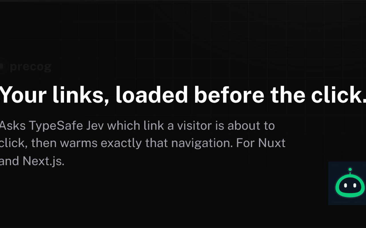 Homepage screenshot of precog.oskarlebuda.dev