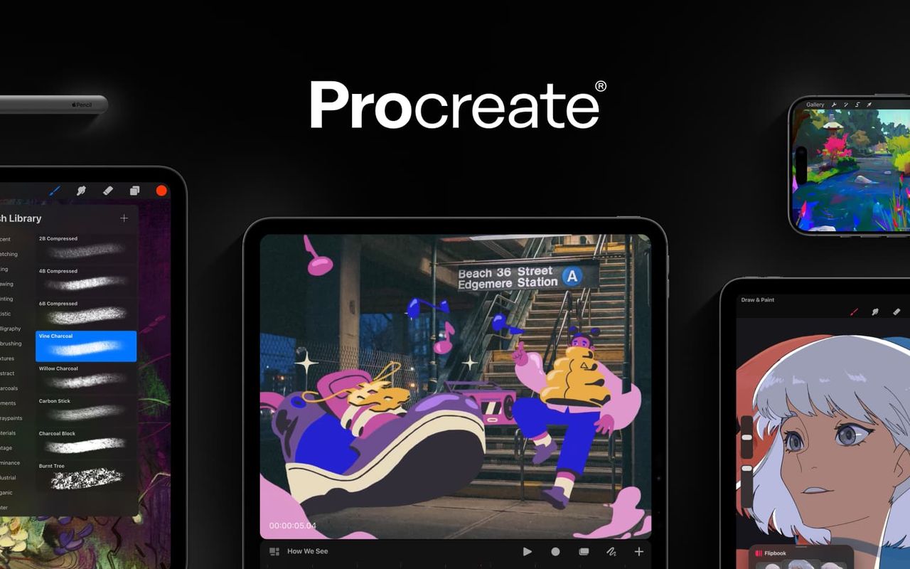Homepage screenshot of procreate.com