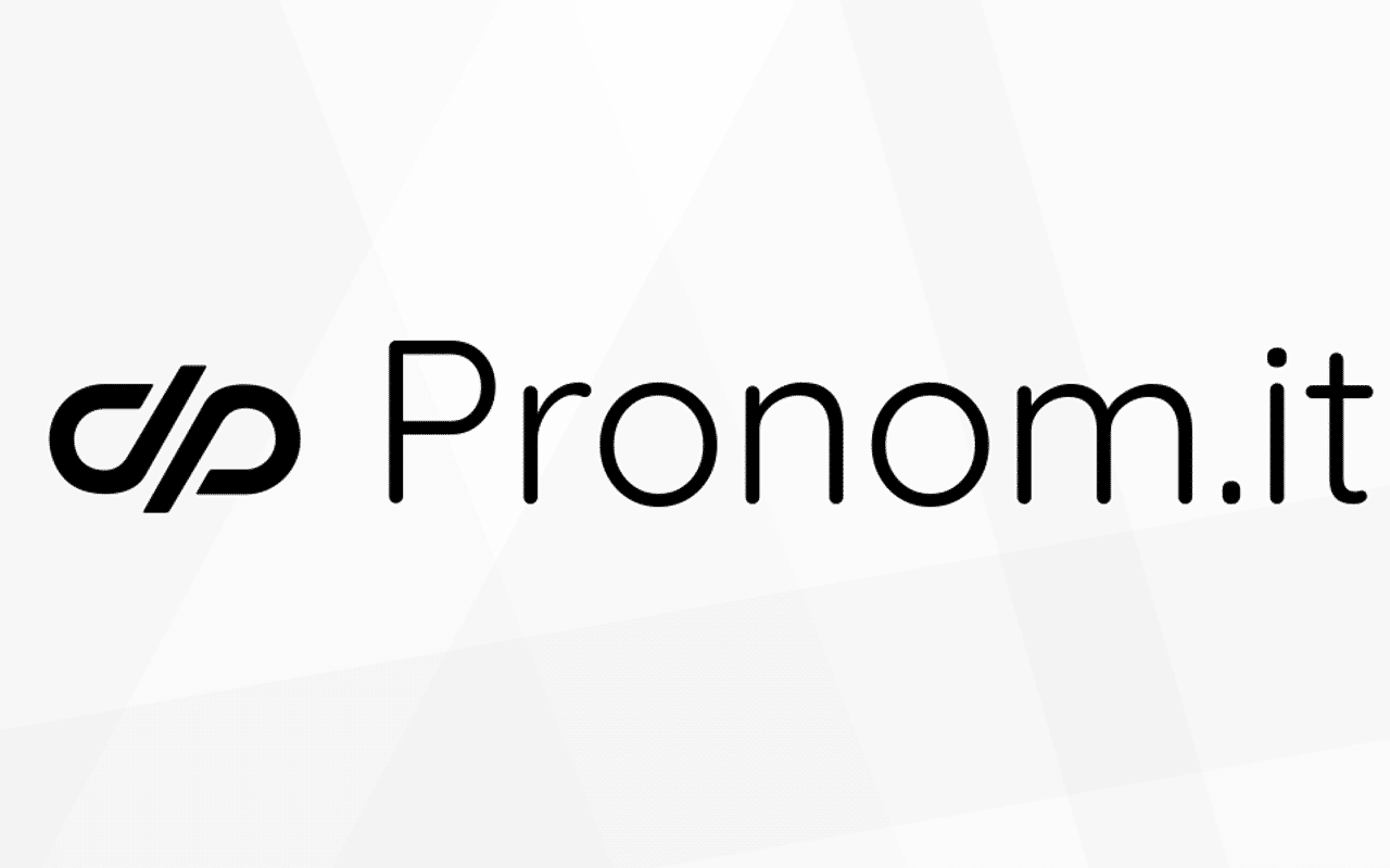 Homepage screenshot of pronom.it