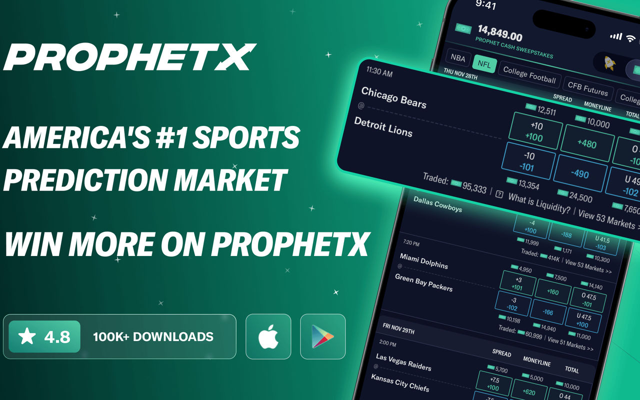Homepage screenshot of prophetx.co