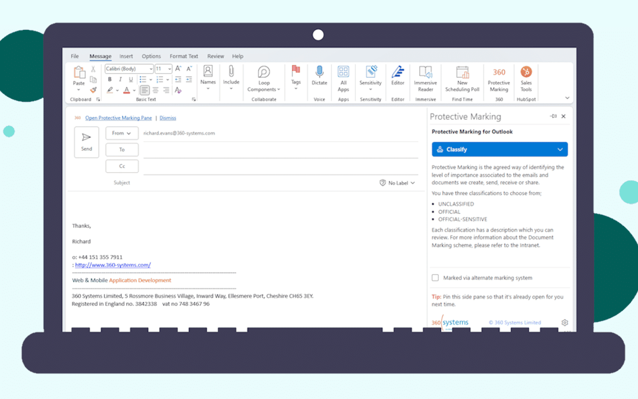 Homepage screenshot of protectivemarking.com