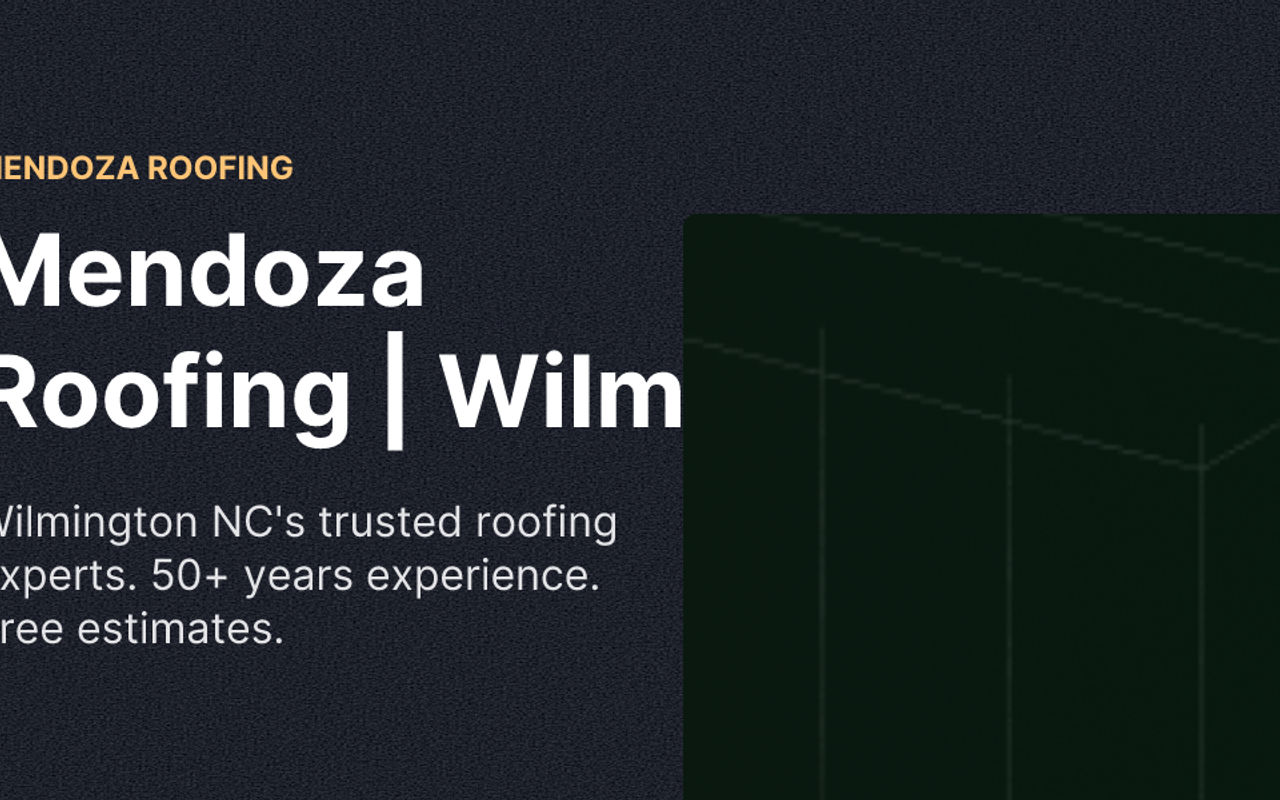 Homepage screenshot of roofingmendoza.com