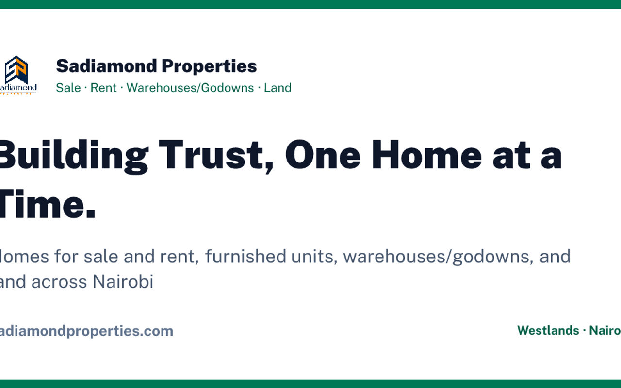 Homepage screenshot of sadiamondproperties.com