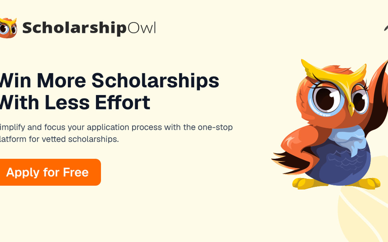 Homepage screenshot of scholarshipowl.com