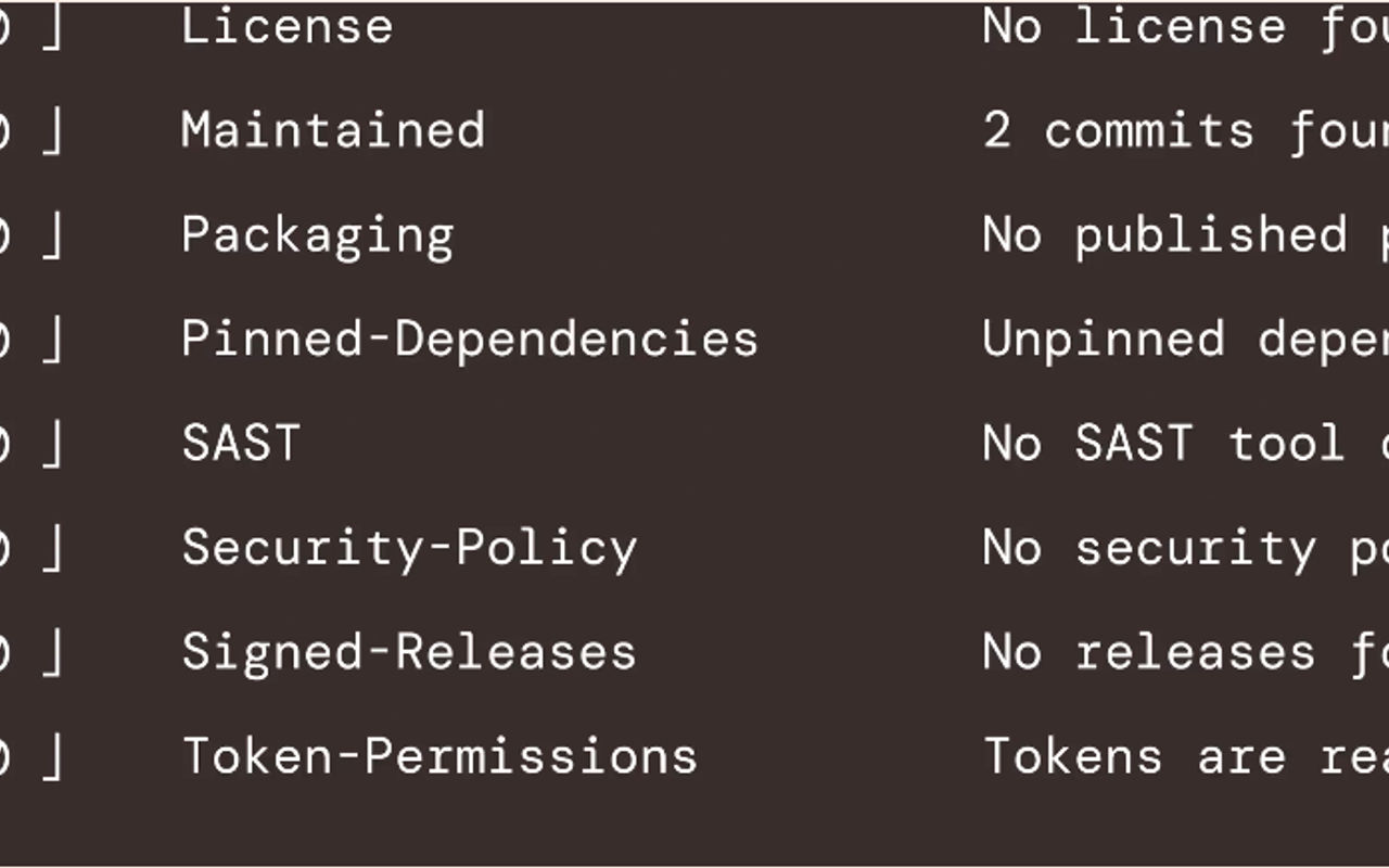 Homepage screenshot of scorecard.dev
