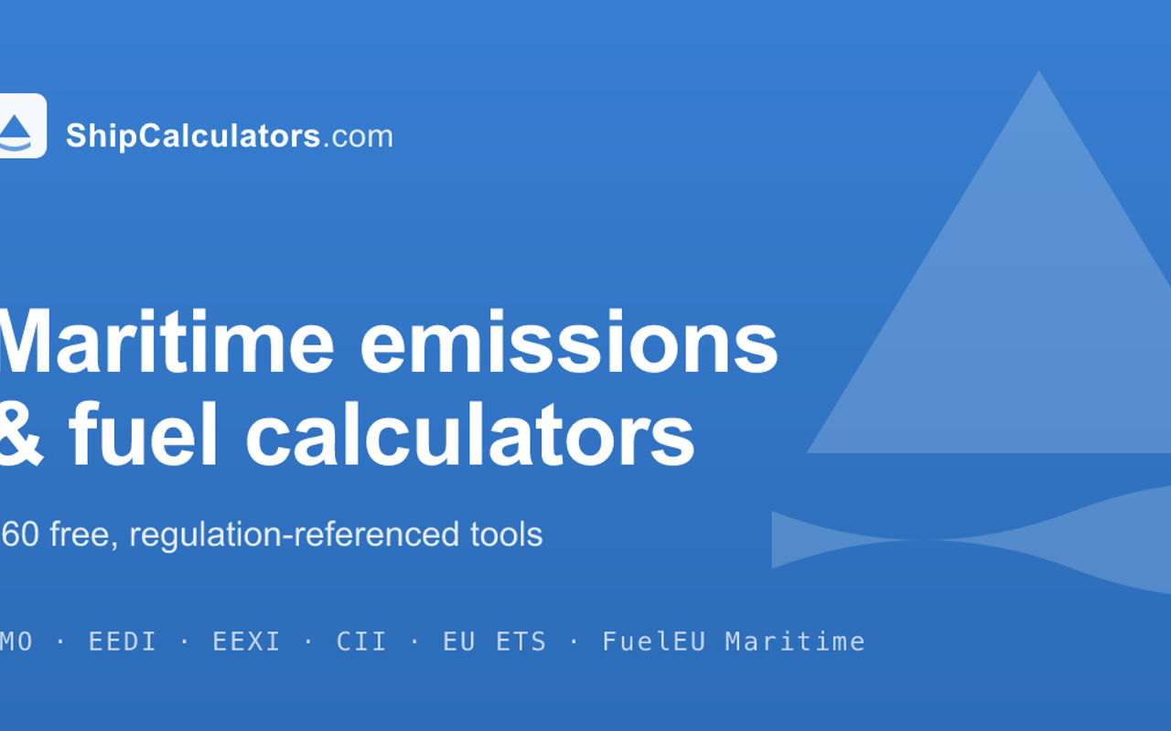 Homepage screenshot of shipcalculators.com