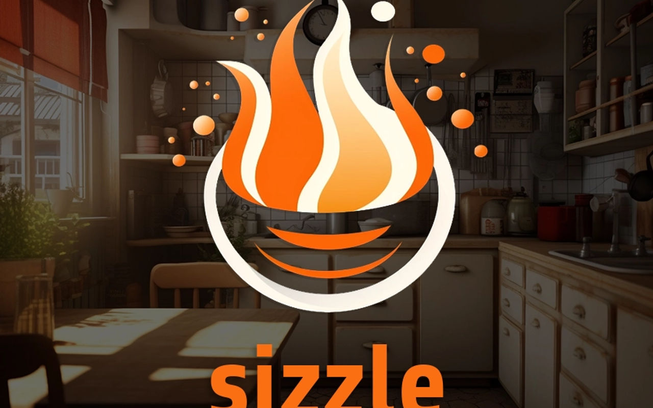 Homepage screenshot of sizzle.recipes
