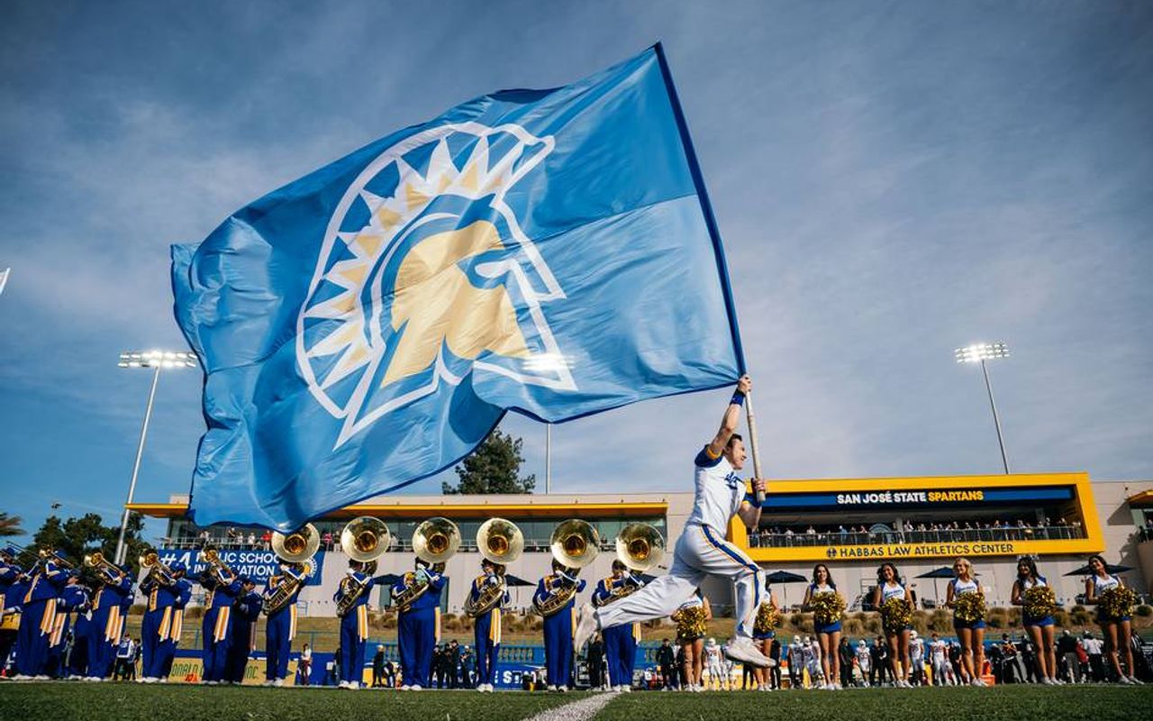 Homepage screenshot of sjsuspartans.com
