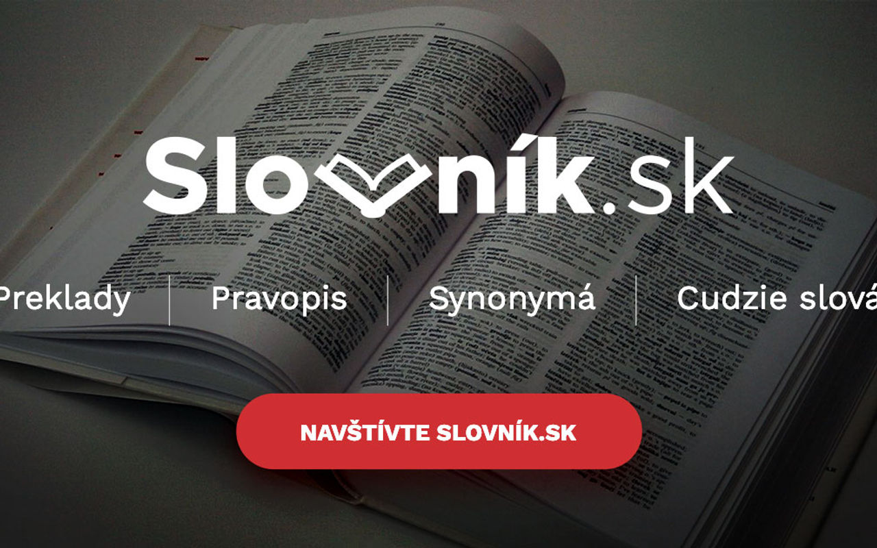 Homepage screenshot of slovnik.aktuality.sk