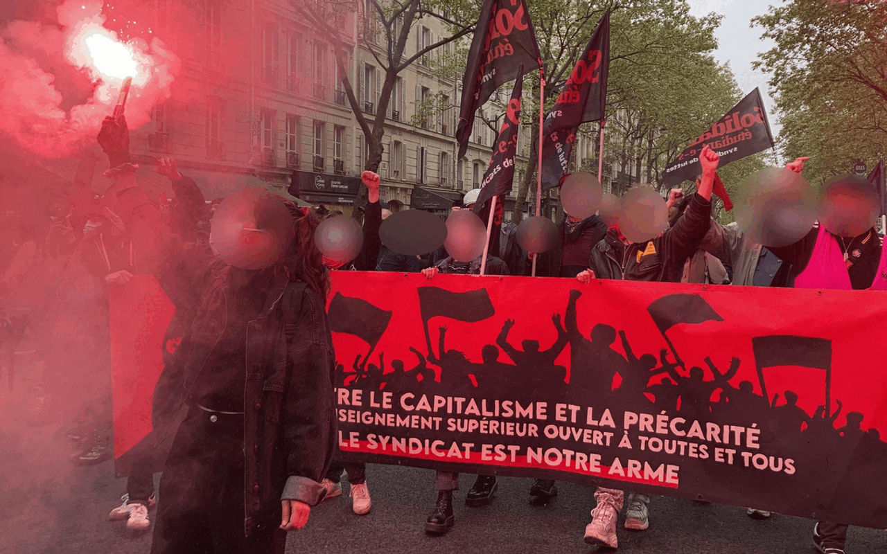Homepage screenshot of solidaires-etudiant-e-s.org