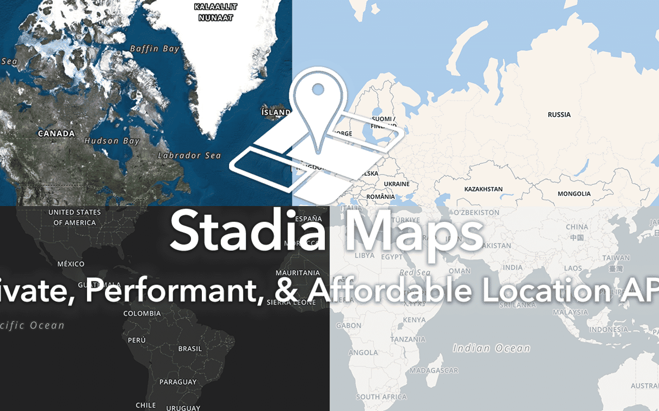 Homepage screenshot of stadiamaps.com
