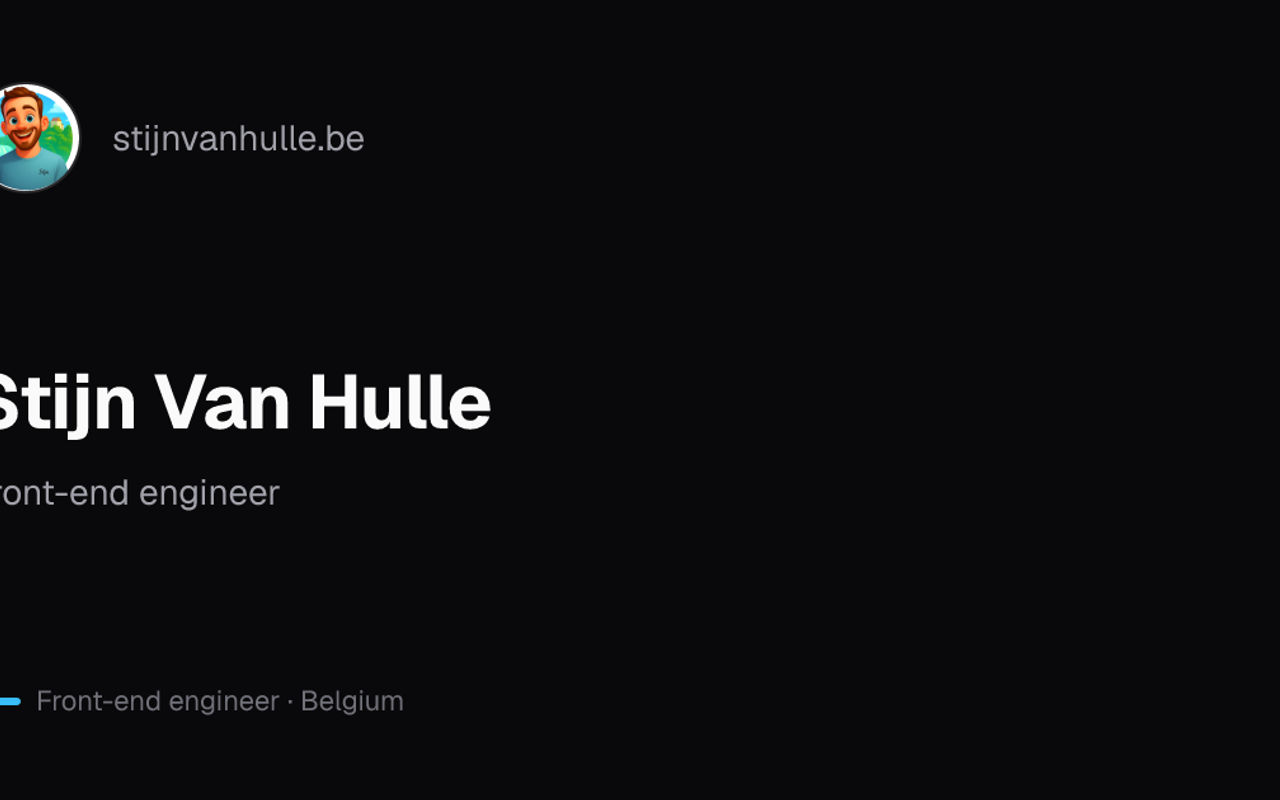 Homepage screenshot of stijnvanhulle.be