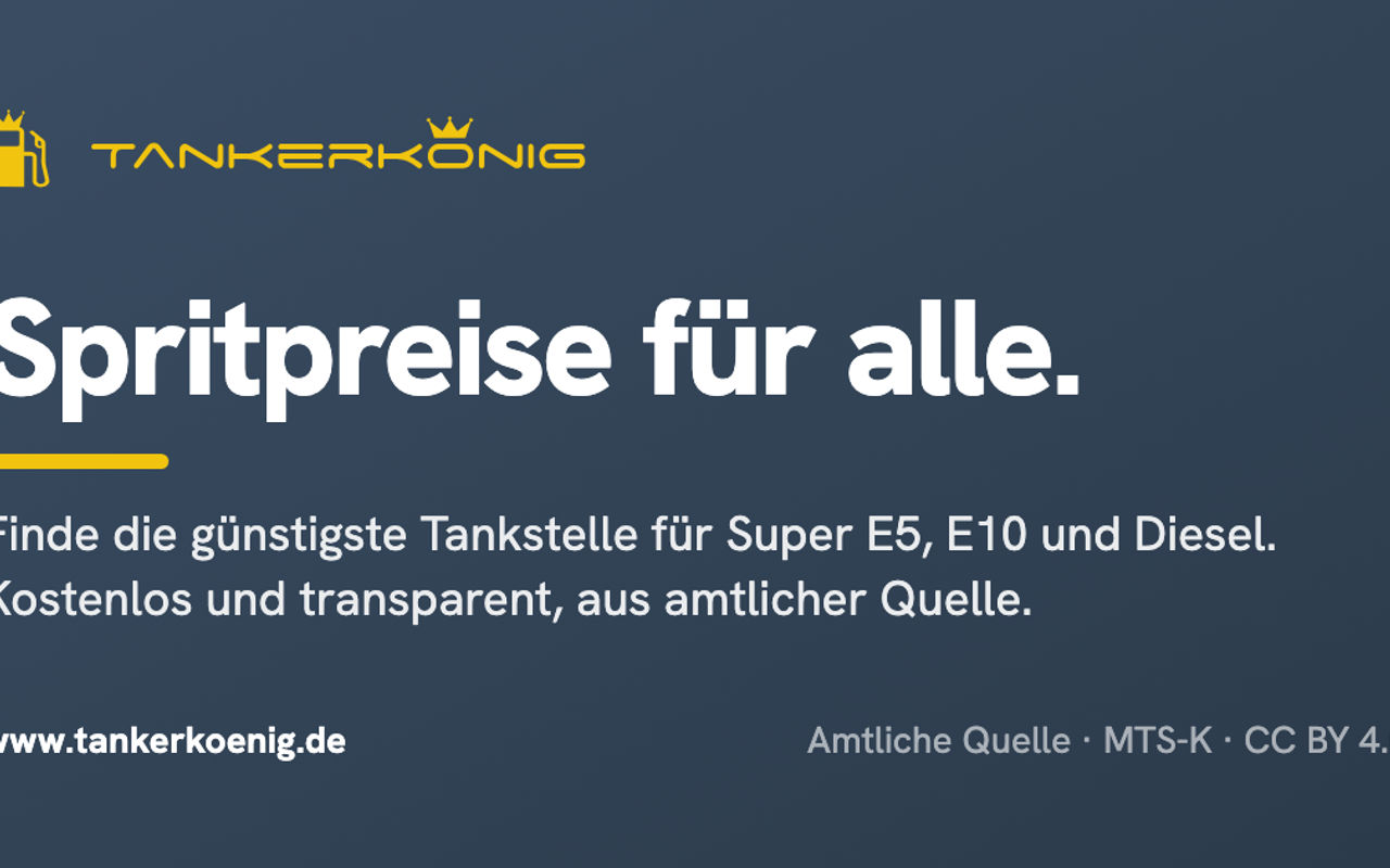 Homepage screenshot of tankerkoenig.de