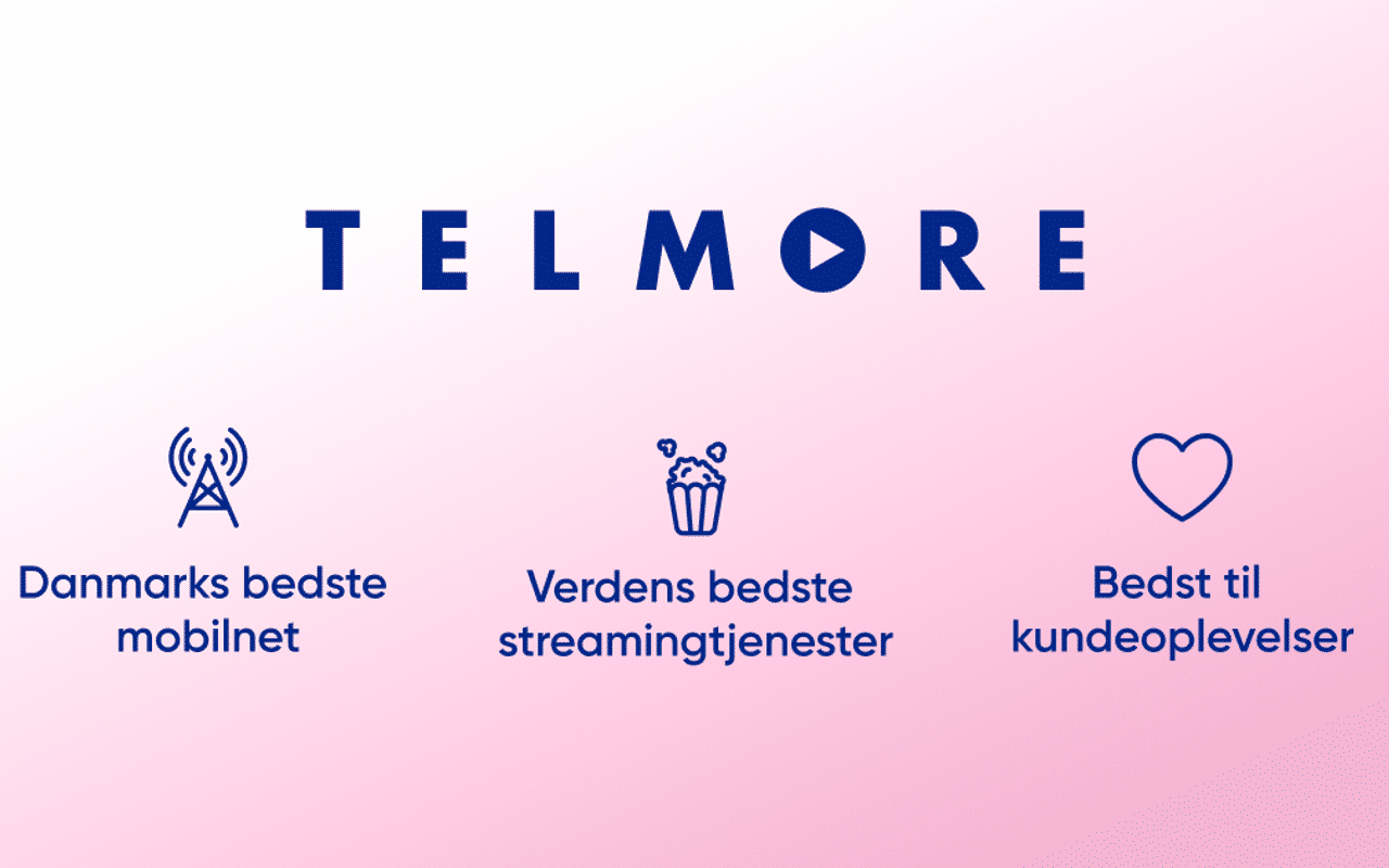 Homepage screenshot of telmore.dk