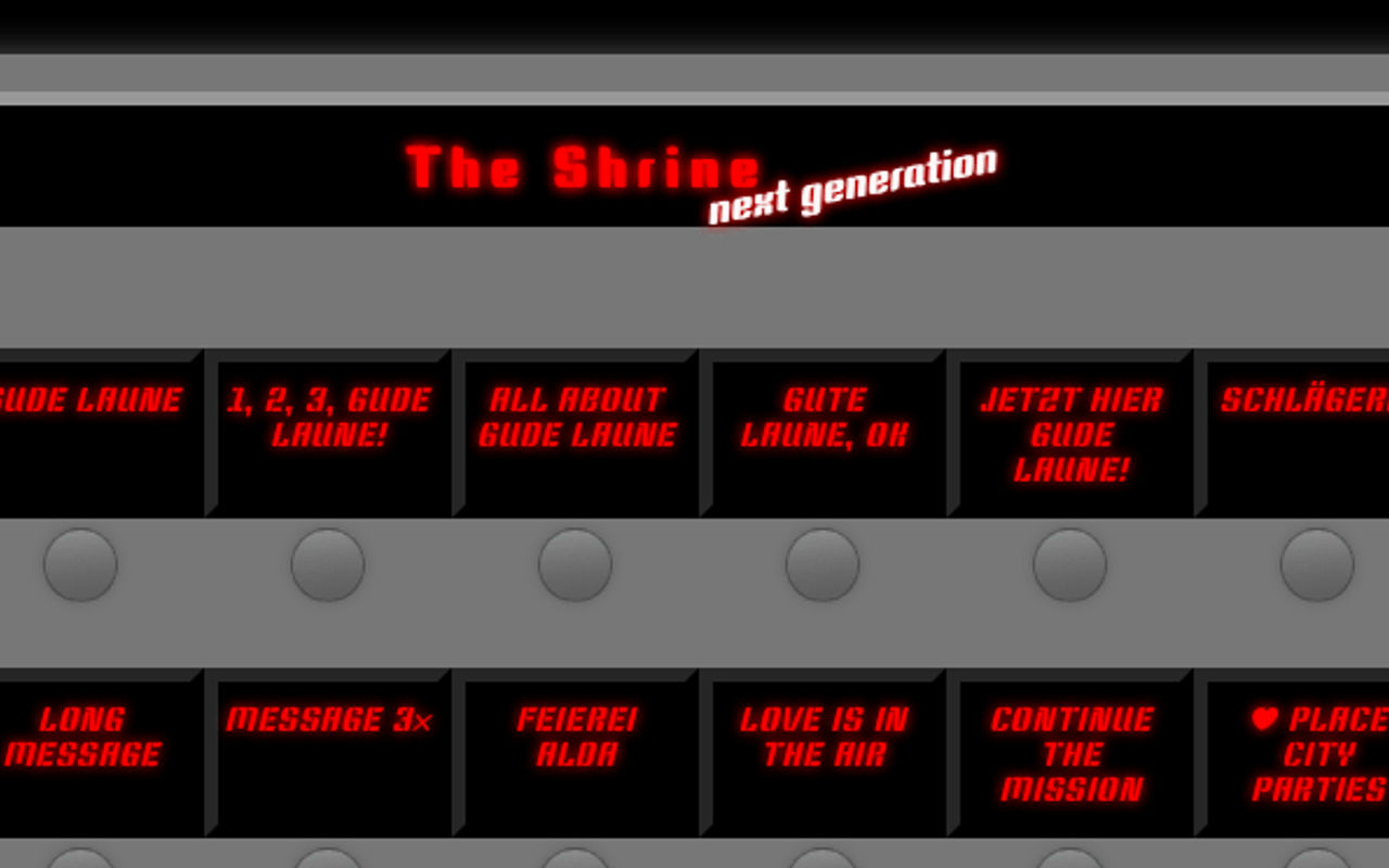 Homepage screenshot of theshrine.pw