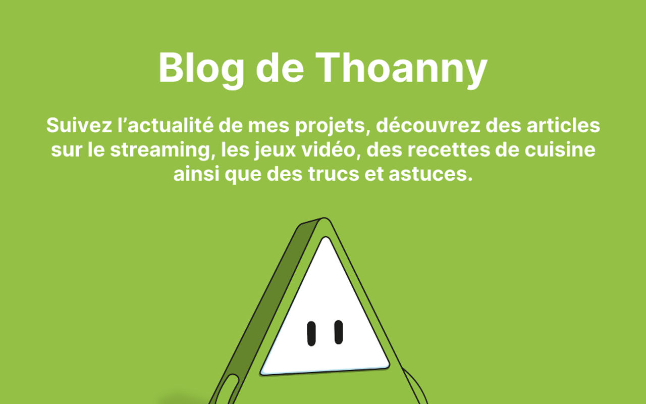 Homepage screenshot of thoanny.fr