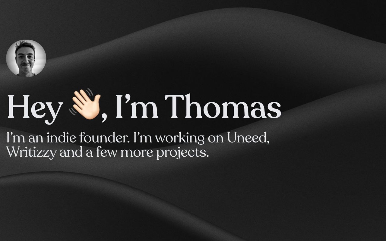 Homepage screenshot of thomas-sanlis.com