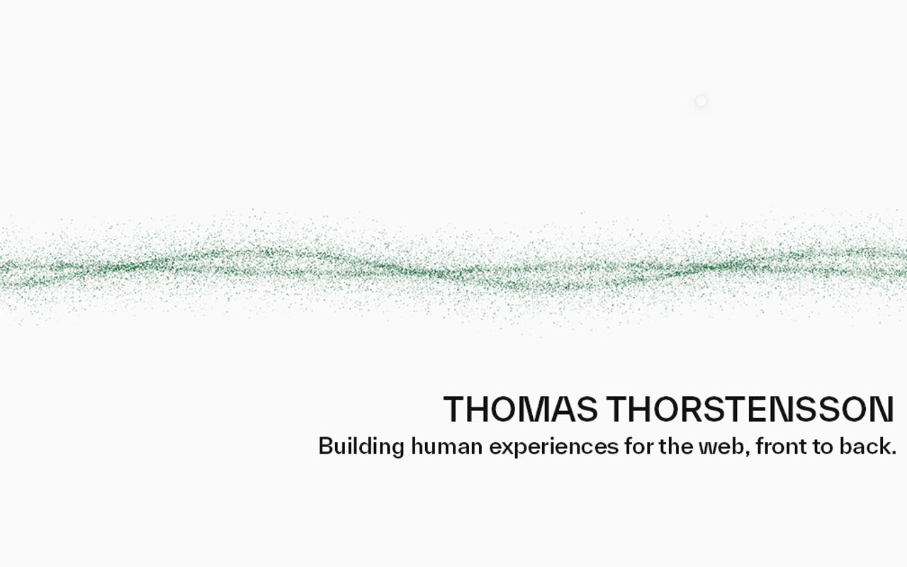 Homepage screenshot of thomasthorstensson.com
