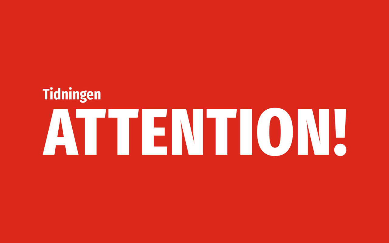 Homepage screenshot of tidningenattention.se