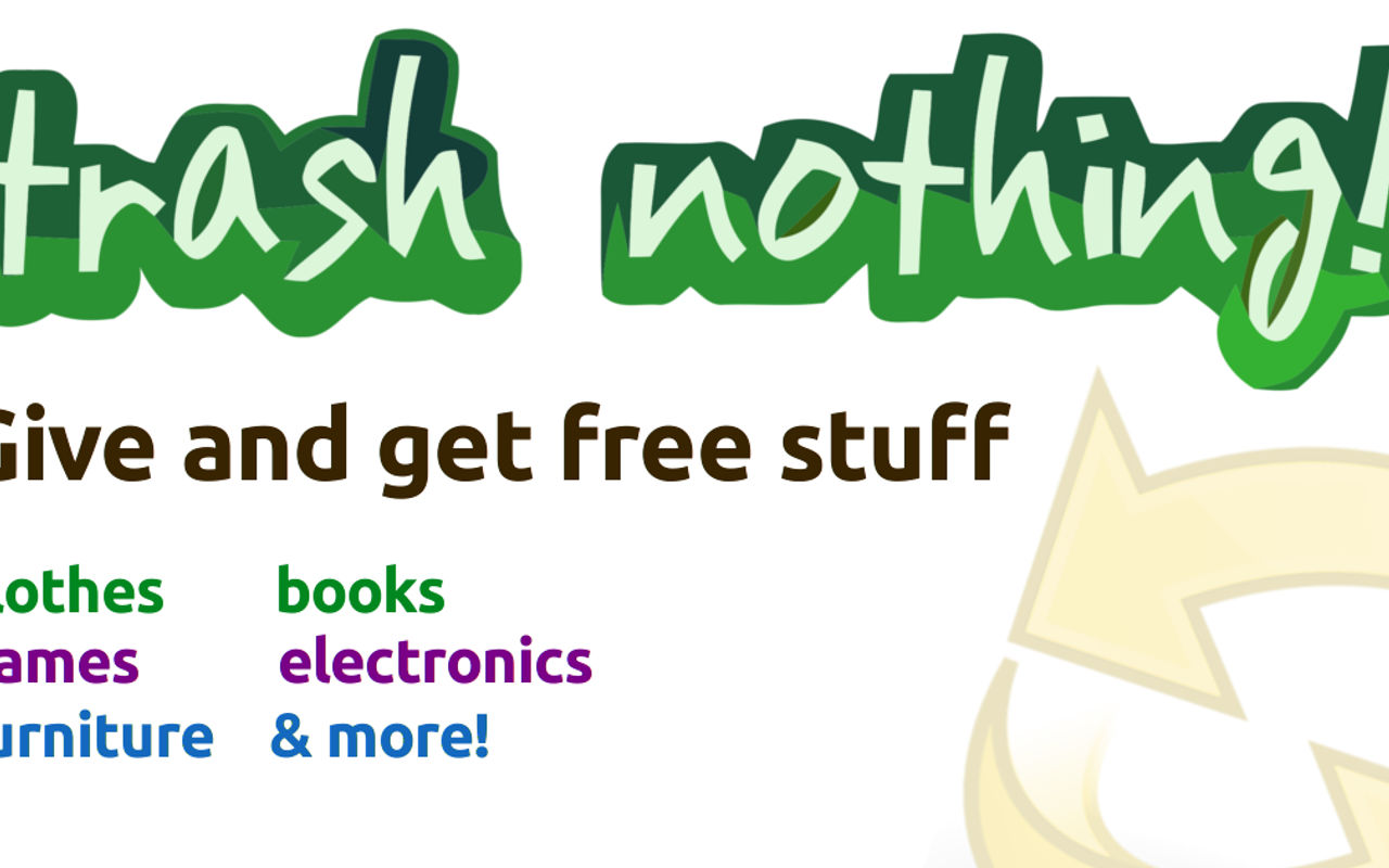 Homepage screenshot of trashnothing.com