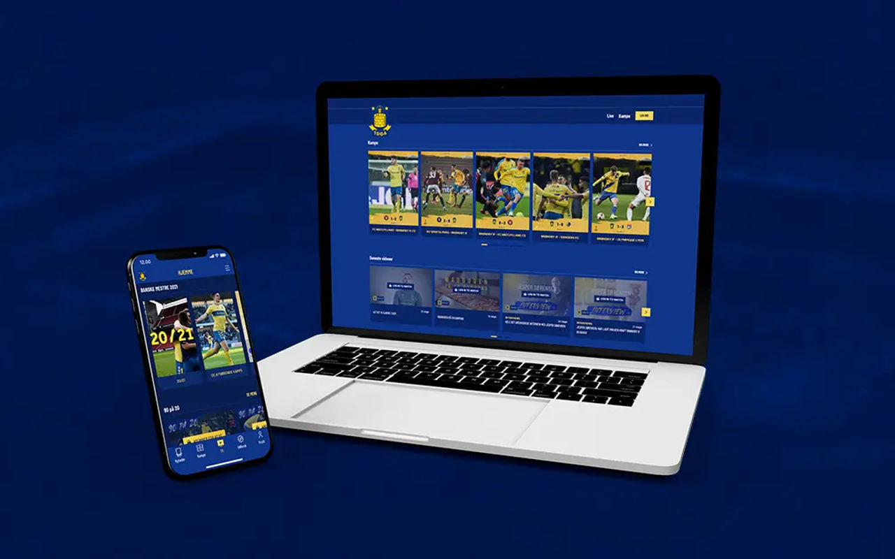 Homepage screenshot of tv.brondby.com