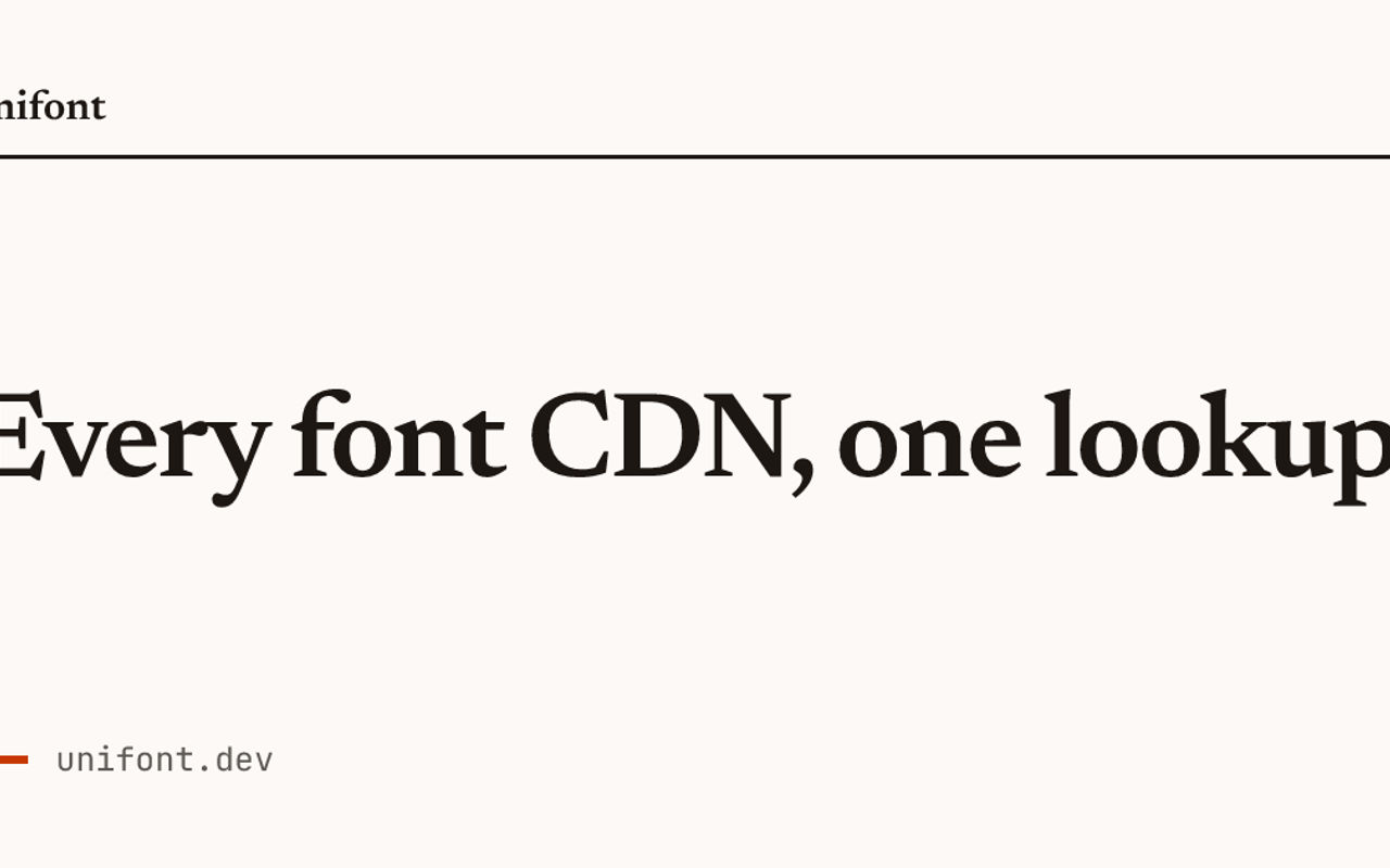 Homepage screenshot of unifont.dev