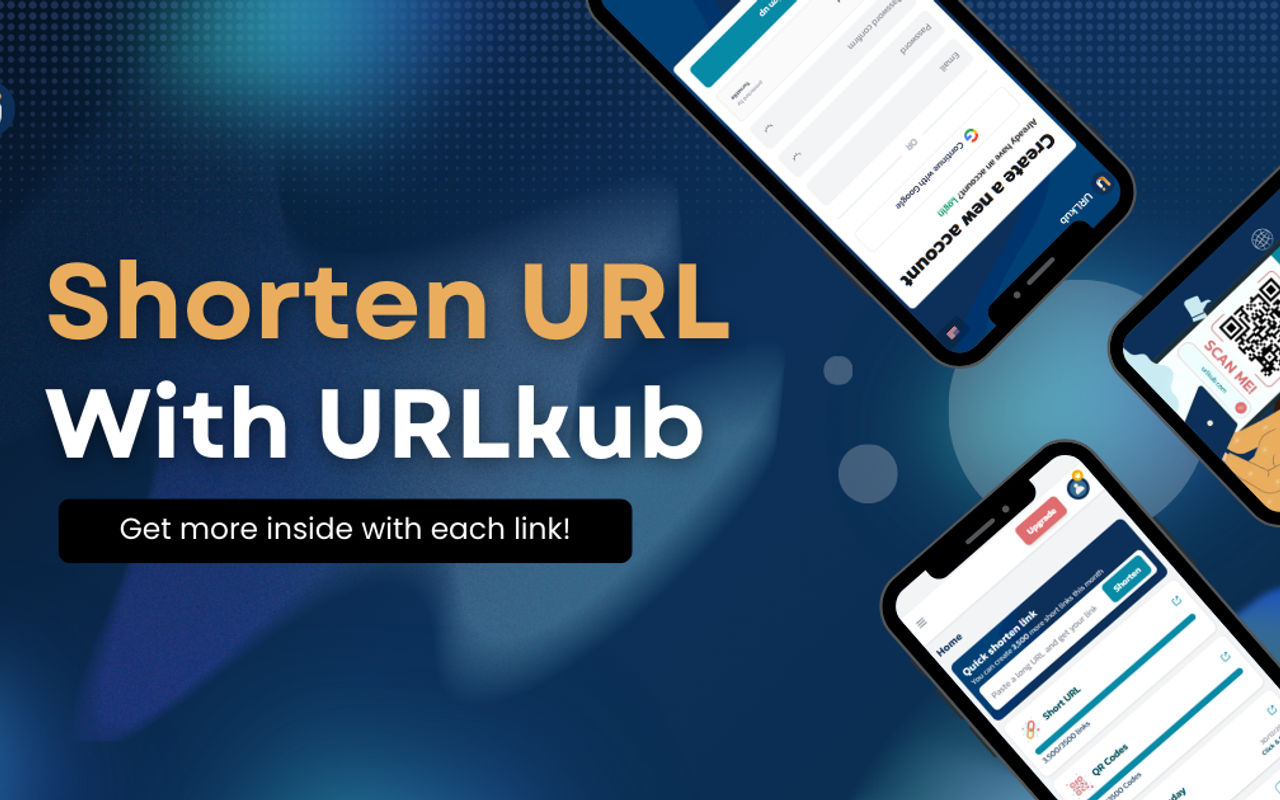 Homepage screenshot of urlkub.com
