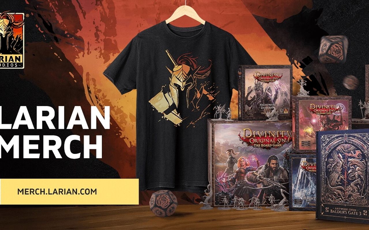 Homepage screenshot of us.merch.larian.com