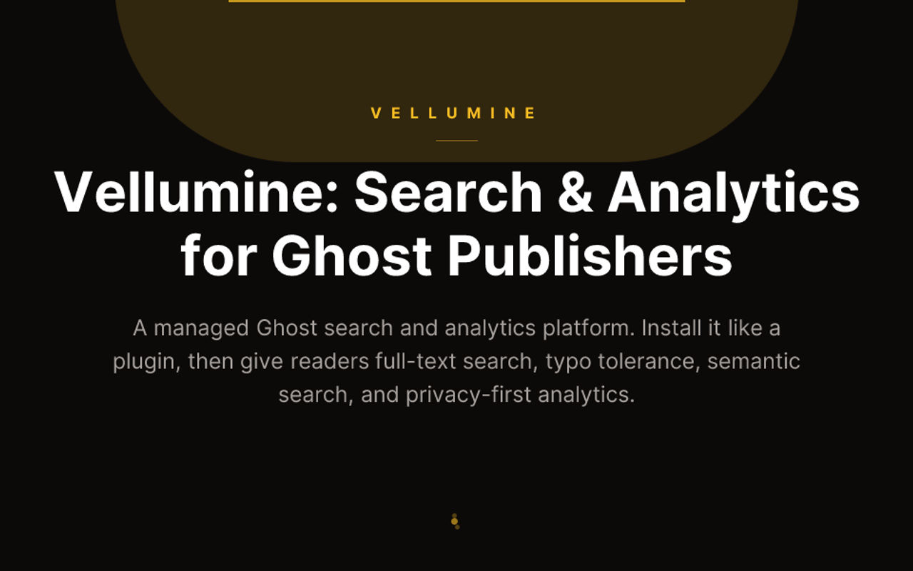 Homepage screenshot of vellumine.com