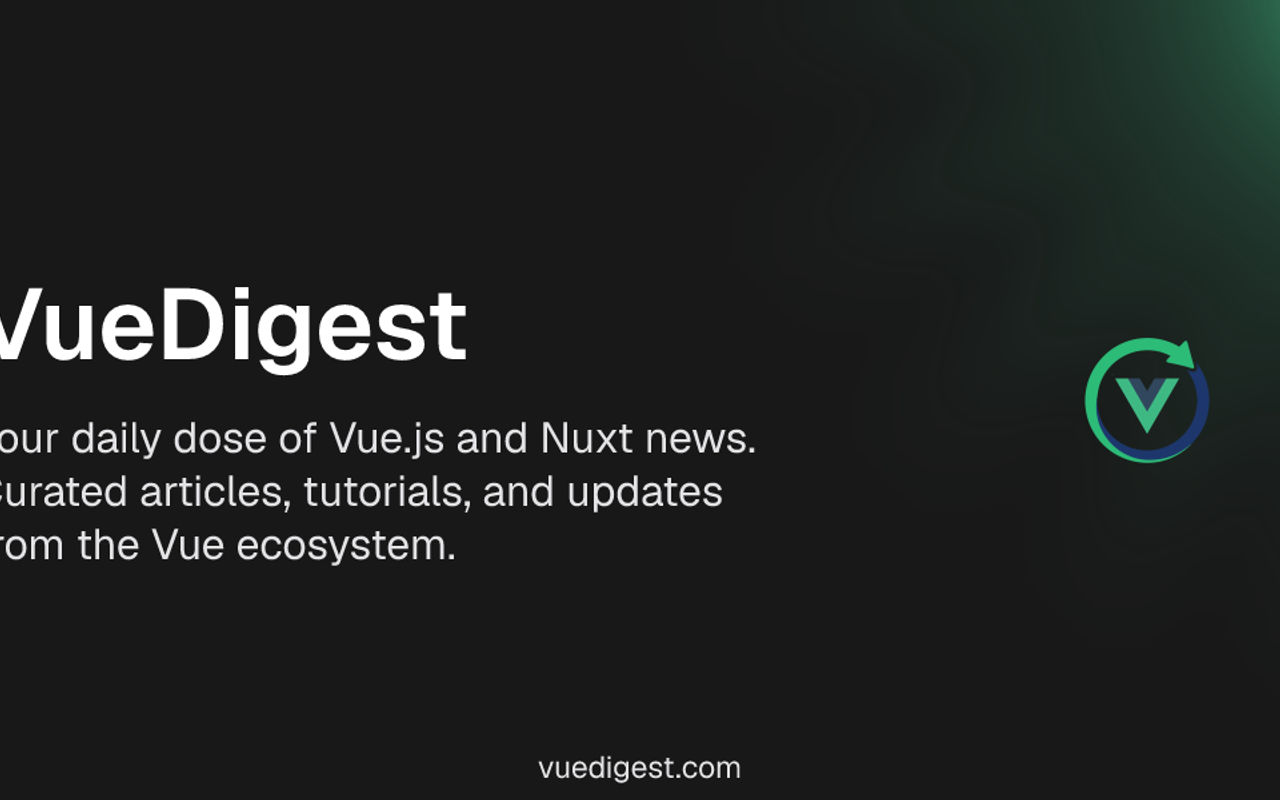 Homepage screenshot of vuedigest.com
