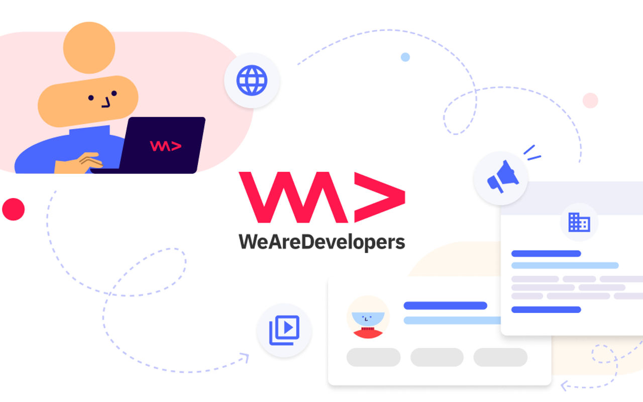 Homepage screenshot of wearedevelopers.com