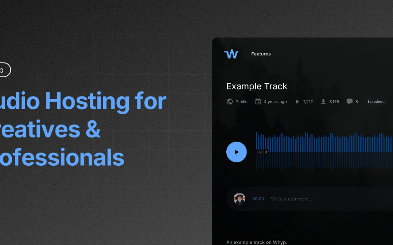 Homepage screenshot of whyp.it
