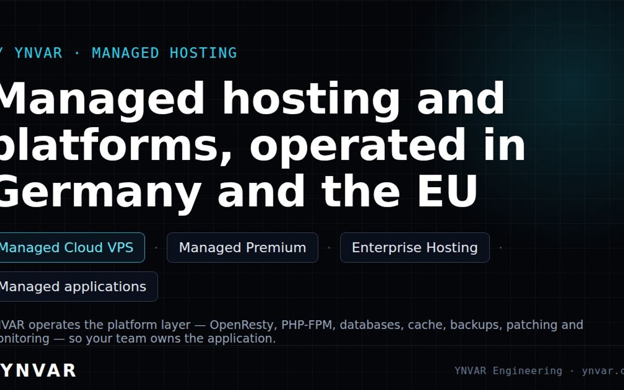 Homepage screenshot of ynvar.com