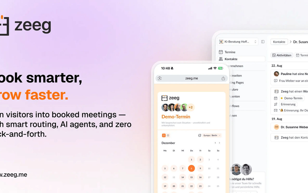 Homepage screenshot of zeeg.me