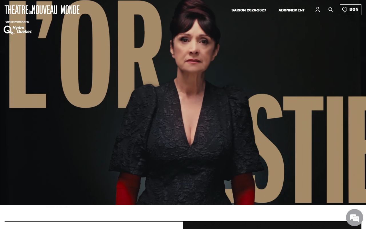 Homepage screenshot of 2026-2027.tnm.qc.ca