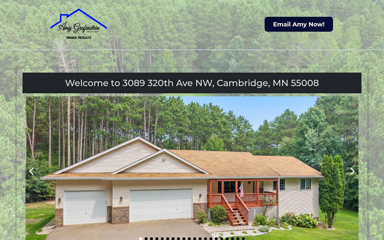 Homepage screenshot of 320thave.mnhomeswithamy.com
