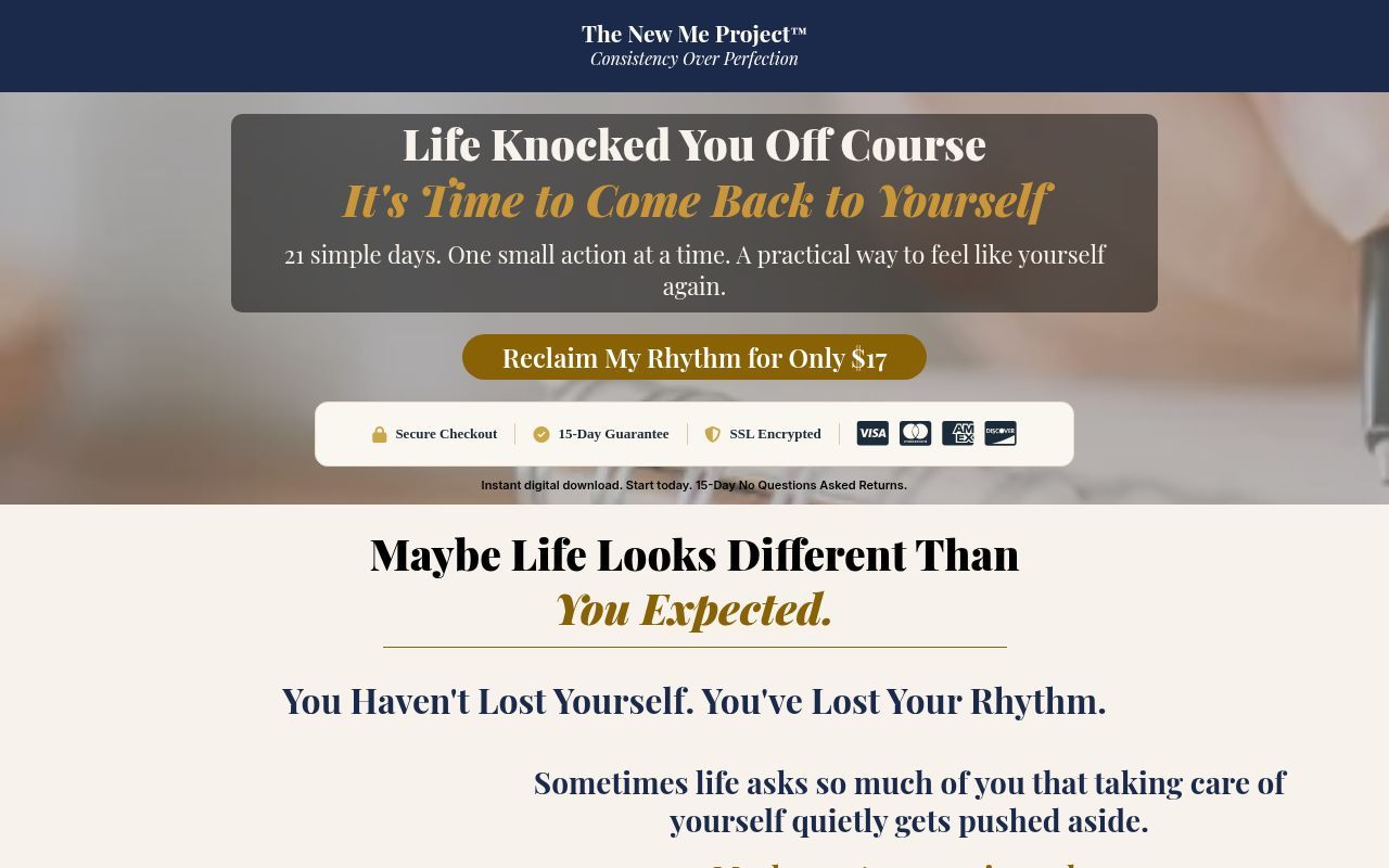 Homepage screenshot of 66dayrefresh.com
