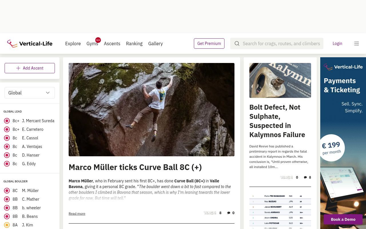 Homepage screenshot of 8a.nu