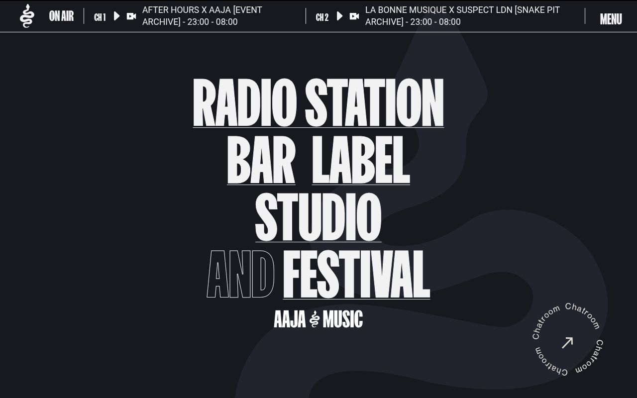 Homepage screenshot of aajamusic.com
