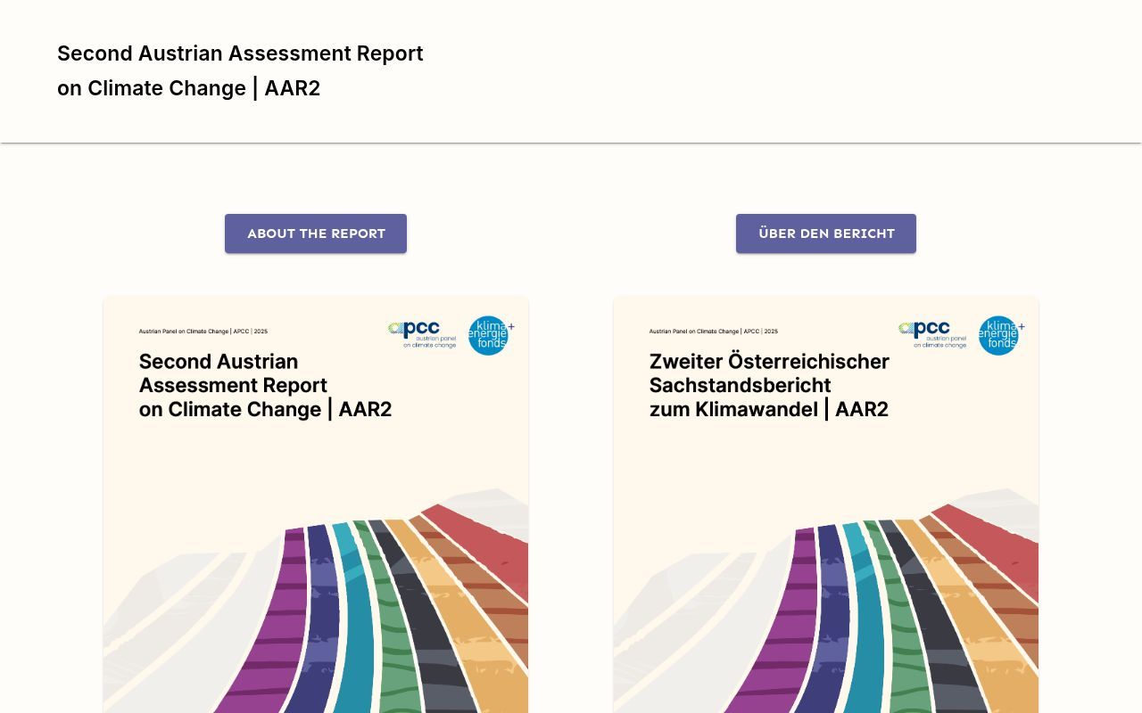 Homepage screenshot of aar2.ccca.ac.at